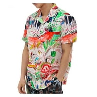 Férfi kardigán rövid ujjú Hawaii Beach Flower Shirt férfi Garbó ing Hot6sl4492702