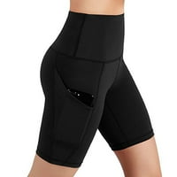 Női Sport jóga rövidnadrág, alkalmi magas derék Egyszínű Jeggings Telefonzsebekkel