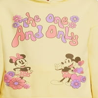 Mickey és Minnie Girls grafikus kapucnis és kocogós ruhák, 2 darab, 4-16 méret