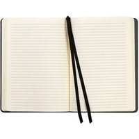R. Gibson Leather Journal Notebook, fekete, 6 8.5