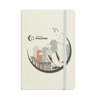 Szingapúr zászló helyek Hold alakú notebookban hivatalos Szövet kemény borítású klasszikus folyóirat napló
