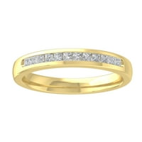 Araiya 14k sárga arany hercegnő gyémánt zenekar gyűrű, méret 6