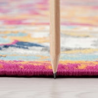 Átmeneti terület szőnyeg keleti rózsaszín, sárga nappali könnyen tisztítható