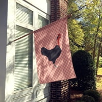 Meztelen Nyak Csirke Rózsaszín Ellenőrzés Zászló Vászon Ház Mérete
