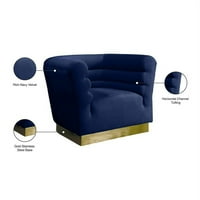 Meridian bútor Bellini 18 h bársony akcentussal szék haditengerészet