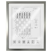 Sakkjáték és módszer 2000 Ezüst fólia keretes művészet
