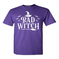 Shop4Ever férfi rossz boszorkány fehér Halloween jelmez grafikus póló kis lila