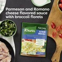 Knorr tészta oldalán Alfredo brokkoli Fettuccine, szakácsok percben, nem mesterséges ízek, tartósítószerek nélkül,
