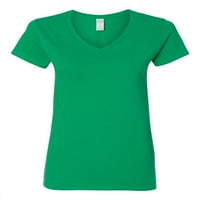 Normál unalmas-Női póló V-nyakú Rövid ujjú, akár női méret 3XL-Maine