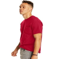 Hanes Beefy-t FELNŐTT zseb póló mély Piros XL Unisex