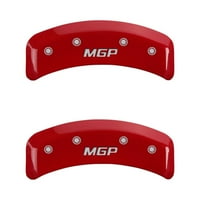 Féknyereg burkolatok gravírozott első és hátsó MGP piros kivitel ezüst ch illik válassza: 2011-HYUNDAI SONATA GLS