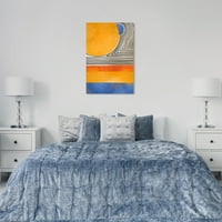 A Wynwood Studio Canvas Sun tükröződik absztrakt formák fal art vászon nyomtatás sárga 24x36