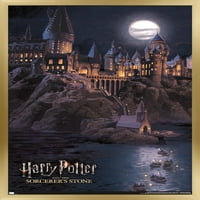 Harry Potter és a varázsló köve-Roxfort éjjel fali poszter, 22.375 34