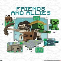Minecraft: legendák-barátok és szövetségesek fali poszter, 14.725 22.375
