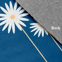 Egyszerűen Daisy 2 '3' sötét kobalt kék virágmintás tavaszi zsenille szőnyeg