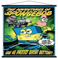 Nickelodeon Spongyabob-vicces fali poszter fa mágneses kerettel, 22.375 34