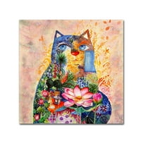 Védjegy Szépművészet 'Lotus Cat' vászon Art készítette: Oxana Ziaka