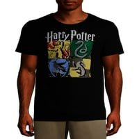 Harry Potter férfi és nagy férfi Roxfort házak grafikus póló