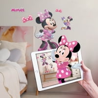 Fal Palz Disney Minnie Mouse fali matricák-Minnie Mouse Lányok Szobadekorációja 3D kibővített valóság interakcióval-26