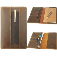 Bőr mező jegyzetek borító Moleskine Cahier Notebook, kézzel készített bőr Notebook fedél kis Jegyzettömb 3.5 5.5