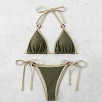 CAICJ Haskontroll fürdőruhák nőknek Női nyomtatás Bikini fürdőruha szett két strand fürdőruha fürdőruha zöld, L