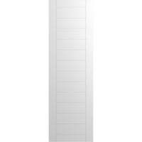 Ekena Millwork 15 W 60 H True Fit PVC Horizontális Slat keretes modern stílusú rögzített redőnyök, befejezetlen