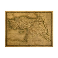 Red Atlas Designs 'Törökország térképe 1829' Canvas Art