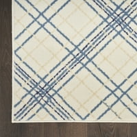 Nourison Jubilant Plaid Ivory Navy 5'3 7'3 Terület Szőnyeg