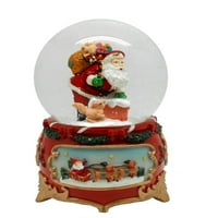Elegantoss karácsonyi Mikulás Poly gyanta zenei víz hó labda játszik egy dallam & forgó asztallap dekoráció