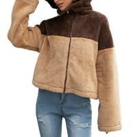 fvwitlyh női sí kabát női téli kabátok Női Hosszú ujjú bolyhos meleg kabát kabát felsőruházat