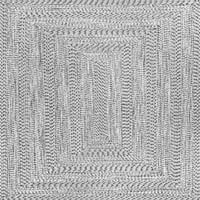 Nuloom Rowan fonott textúrájú beltéri kültéri szőnyeg, 7 '6 9' 6