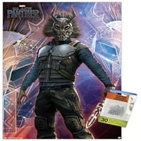 Marvel Cinematic Universe-Fekete Párduc-Killmonger fali poszter Nyomócsapokkal, 14.725 22.375