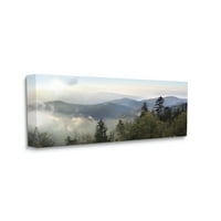 Stupell panorámás felhős hegyvidéki természet tájfotózás galéria csomagolt vászon nyomtatott fali művészet