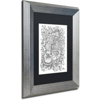 Védjegy Szépművészet Zendoodle 1 Canvas Art készítette: Kcdoodleart Black Matte, ezüst keret