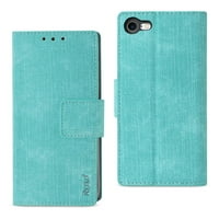 Iphone 6s farmer pénztárca tok gumiszerű belső héjjal és Kickstand funkcióval kék színben