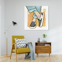 Wynwood Studio Canvas kedvenc cipője és glam cipője fal art vászon Narancssárga Light Orange 30x30
