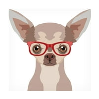 Furbaby leányvállalatok „chihuahua hipster szemüveg 2” vászon művészet