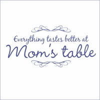 Minden jobban ízlik az anya asztali vinil matricáján-Közepesen Barna