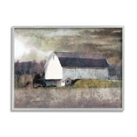 A Stupell Indperries Stormy Sky Country Farm Murky Field Landscape, 24, Design by Bluebird Barn