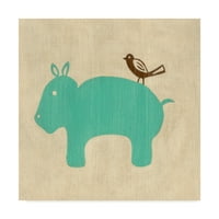 Védjegy Képzőművészet „Legjobb barátok Hippo” vászon művészete: Chariklia Zarris