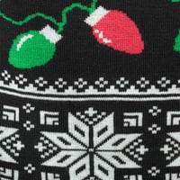 Ünnepi idő férfi karácsonyi pulóver kötött kocogó nadrág