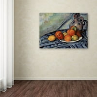 Védjegy Szépművészet 'Gyümölcs és egy kancsó az asztalon' vászon művészete: Cezanne