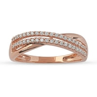 Imperial 1 5ct TDW Diamond 10K Rose Gold Crossover Band