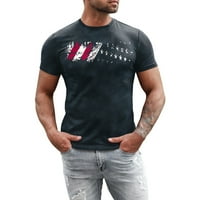 Férfi pólók Függetlenség Napja nyári divat alkalmi 3D digitális nyomtatás rövid ujjú ingek férfiaknak