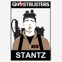 Női Ghostbusters Stantz 2D Cell Shade grafikus póló fehér kis