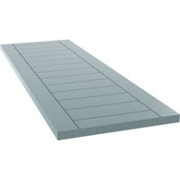 Ekena Millwork 18 W 65 H True Fit PVC vízszintes Slat keretes modern stílusú rögzített redőnyök, békés kék