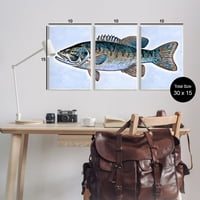 Stamell Marine Bass Halász Sea Life állatok és rovarok Festés fal plakk, keret nélküli művészeti nyomtatási fal művészet,