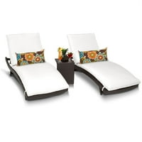 Klasszikus Bali Patio Chaise Lounge fehér színben