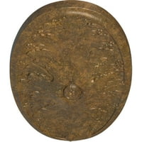 Ekena Millwork 3 4 W 1 2 H 3 4 P Madrid mennyezeti medál, kézzel festett dörzsölt bronz