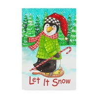 A Melinda Hipsher védjegye a Penguin Let It Snow 'Canvas művészete